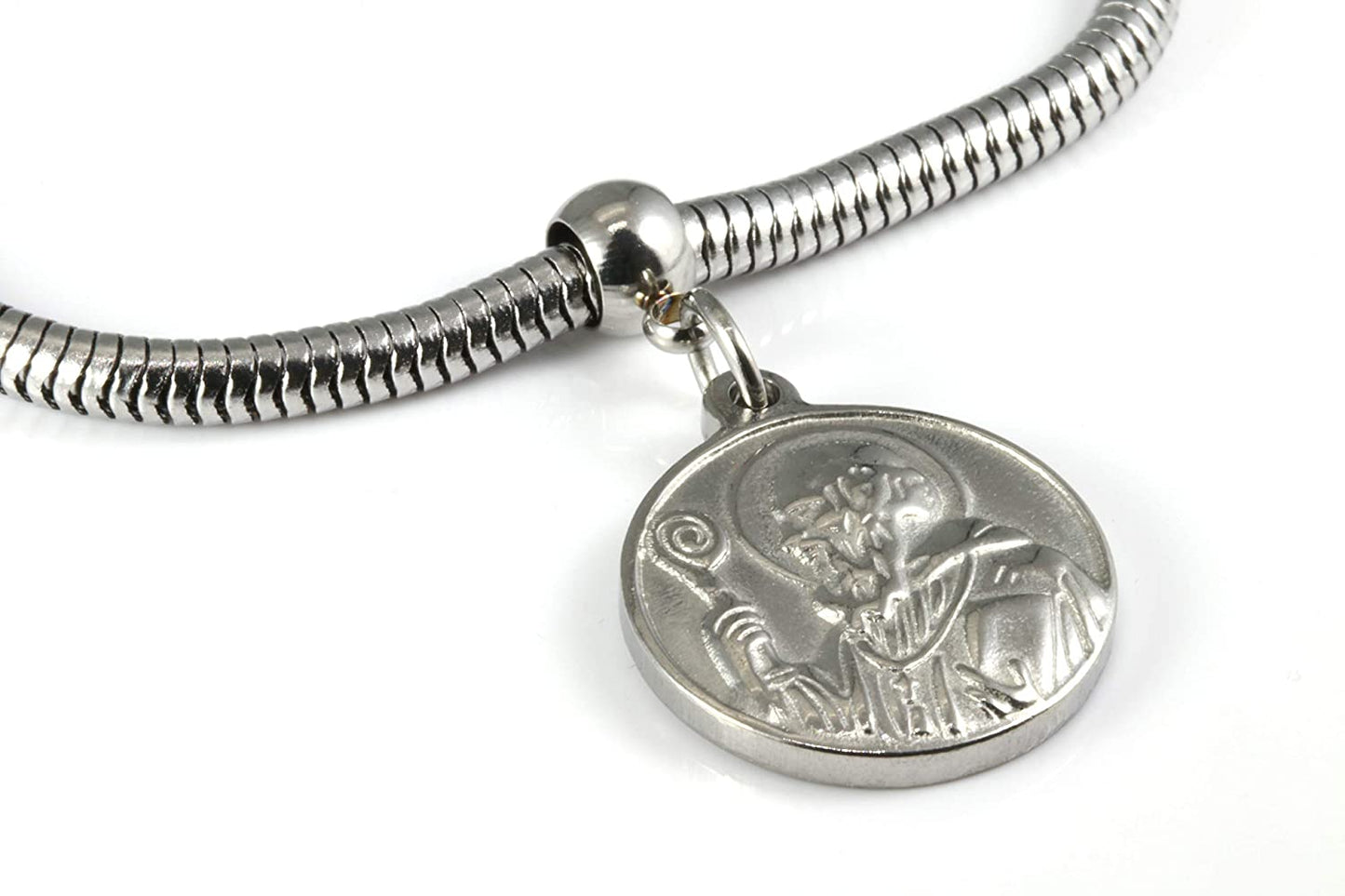 St Benedict Bracelets | 100 % STAINLESS STEEL Saint Benedict Bracelet or San Benito Bracelet Great St Benedict Medals These are Women and Men Saint Bracelets or Medals for Men Women Benitos Santos