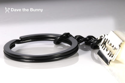 Dave The Bunny Faux Razor Blade Keychain - Alt Jewelry Scene Emo Accessories for Men