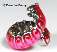 Caterpillar Charm - Compatible with Pandora Charm Clearance or Compatible with Cute Pandora Charms a Nice Insect Charm Goes with Butterfly Charms for Bracelets or Butterfly Necklaces and Pendants