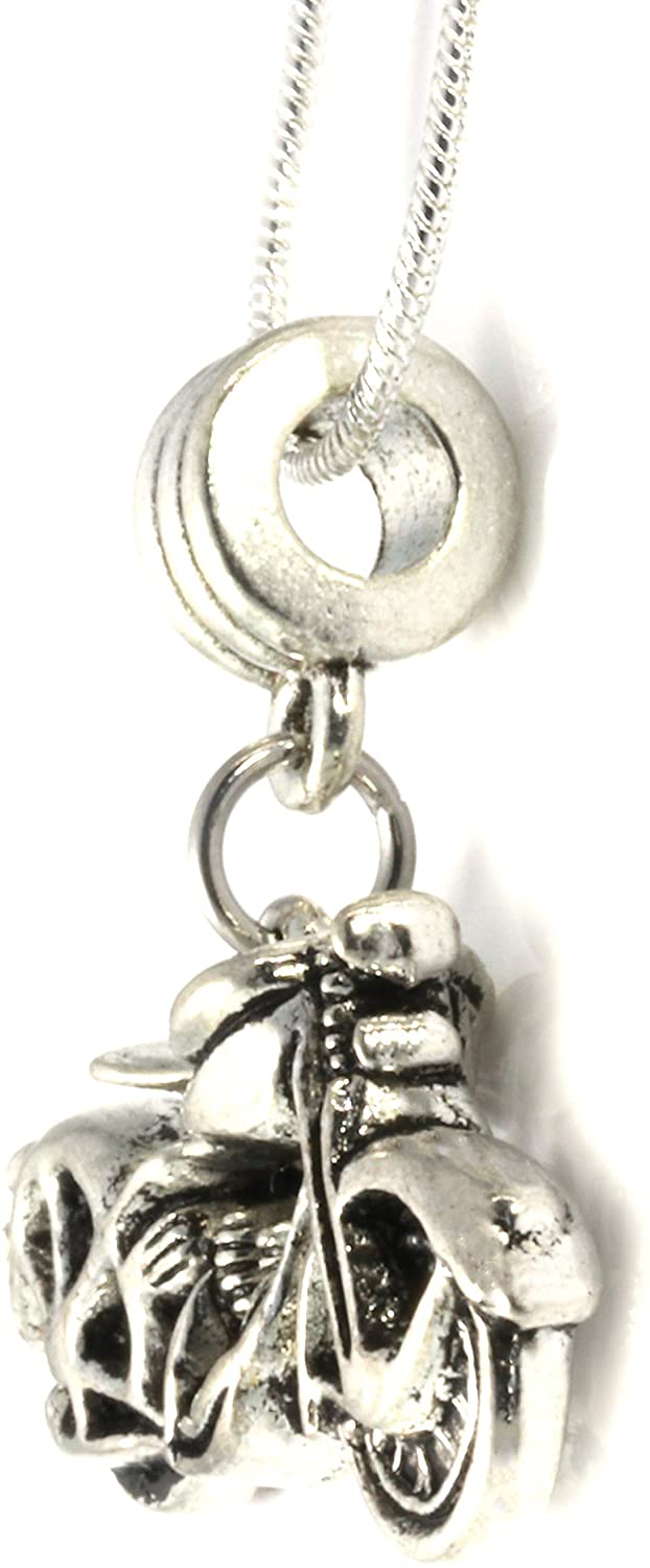 Biker Jewelry for Men | Biker Pendant for Women as a Great Anarchy Necklace with your Favorite Motorcycle Charm and Freedom Jewelry Biker Jewelry for Women or a Commemorative Necklace for Retirement