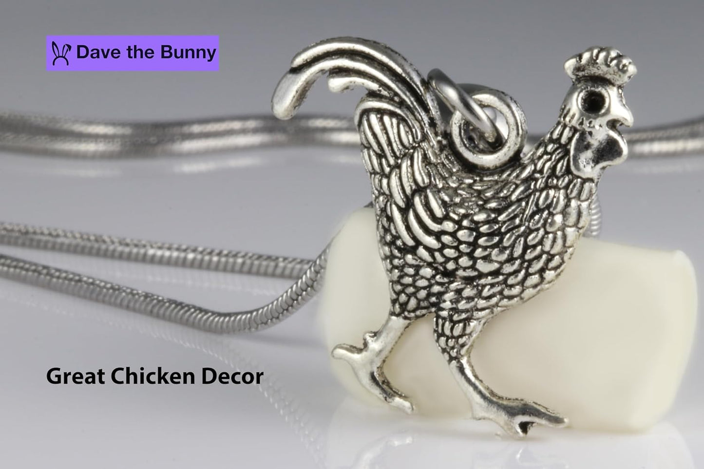 Chicken Necklace for Women and Men - Premium Stainless Steel Snake Chain with Alloy Charm - Chicken Decor, Ideal Chicken Accessories, Chicken Things and Chicken Decorations for Home and Kitchen