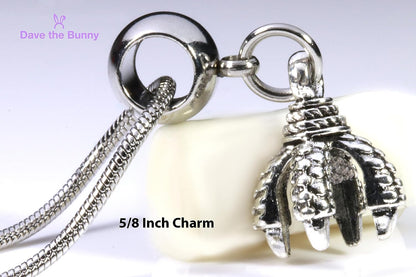 Dave The Bunny Dragon Necklace for Men and Women - Dragon Jewelry for Women of a Great Dragon Claw Necklace