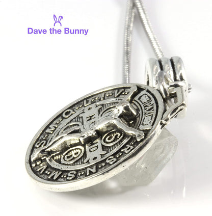 San Benito Medalla a Great Saint Benedict Medal Necklace or Cross Necklace for Men as a Protection Necklace for Protection from Evil Medallion Necklace Cross Chain Mens Cross Necklace of San Benito