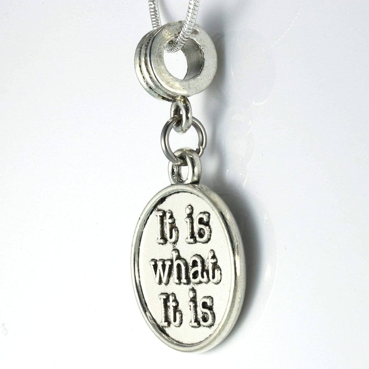 It Is What It Is | Famous Sayings It Is What It Is Necklace Jewelry as Inspirational Positive Saying for Women and Men A Great Boyfriend and Girlfriend Necklace or You Got This Gifts for Women