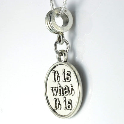 It Is What It Is | Famous Sayings It Is What It Is Necklace Jewelry as Inspirational Positive Saying for Women and Men A Great Boyfriend and Girlfriend Necklace or You Got This Gifts for Women