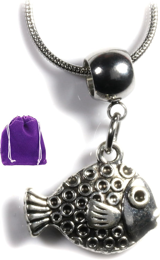 Dave The Bunny Parrot Fish Necklace - Fish Pendant or Fish Jewelry for Women with a Beautiful Parrot Fish Charm