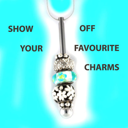 Charm Holder | The Varenna Charm Necklace Creates Charm Necklaces that You Want using Your Own Charms Compatible with Pandora This is a Great Gift for Someone with Charms they are proud of