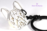 Dave The Bunny French Bulldog Keychain - Frenchie Gifts and French Bulldog Decor of Frenchie Dog