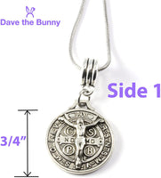 San Benito Medalla a Great Saint Benedict Medal Necklace or Cross Necklace for Men as a Protection Necklace for Protection from Evil Medallion Necklace Cross Chain Mens Cross Necklace of San Benito