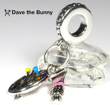 Gifts for Painters Women and Men will Love - Great Art Lovers Gifts for Women or Painters Gifts for Women and Gift for Art Lover and Art Jewelry for Women Art Charms for a nice Paint Palette Necklace