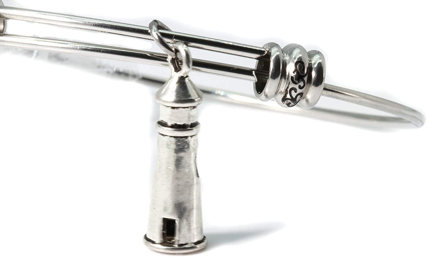 Lighthouse Bracelet | Hypoallergenic Stainless Steel Lighthouse Jewelry for Women with a Hope Charm and Light of Hope Symbol a Great Gift for Women and Men that need a Beacon Lighthouse for Guidance