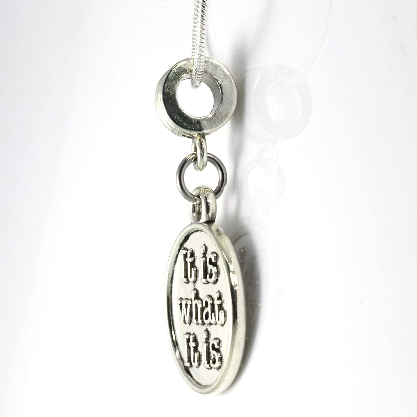 It Is What It Is | Famous Sayings It Is What It Is Necklace Jewelry as Inspirational Positive Saying for Women and Men A Great Boyfriend and Girlfriend Necklace or You Got This Gifts for Women