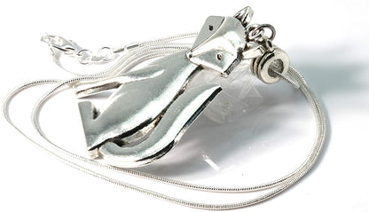 Fox Necklace | Fox Jewelry For Women Silver Plated Snake Chain Necklace with Fox Necklace for Women Great Fox Gifts for a Party themed with Fox Stuff and Fox Items for Women