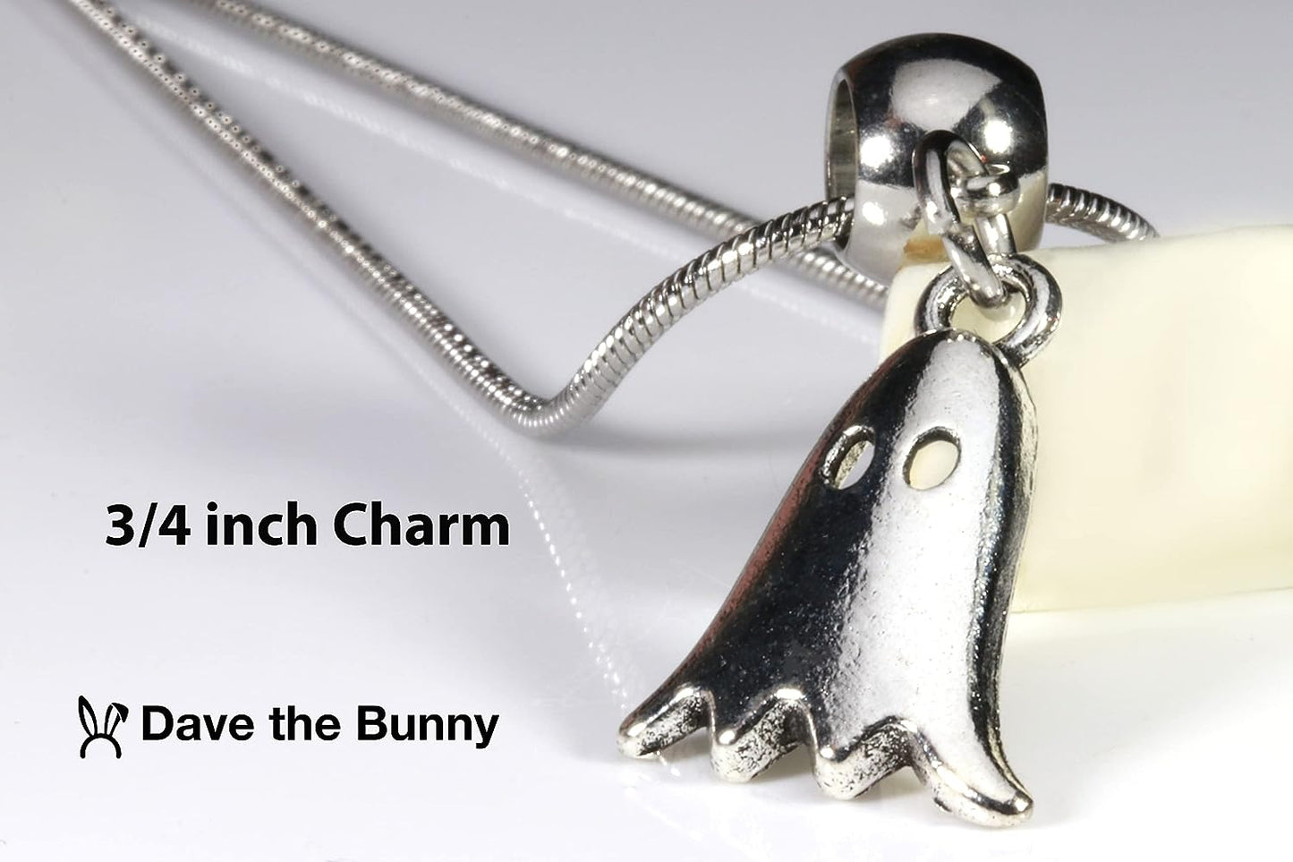 Ghost Necklace - Gothic Jewelry for Men and Women - Best Friend Gift - Spiritual Pendant - Trendy 100% Stainless Steel Chain Accessory - A Nice Ghost Pendant or Ghost Jewelry with Cute Ghost Charms