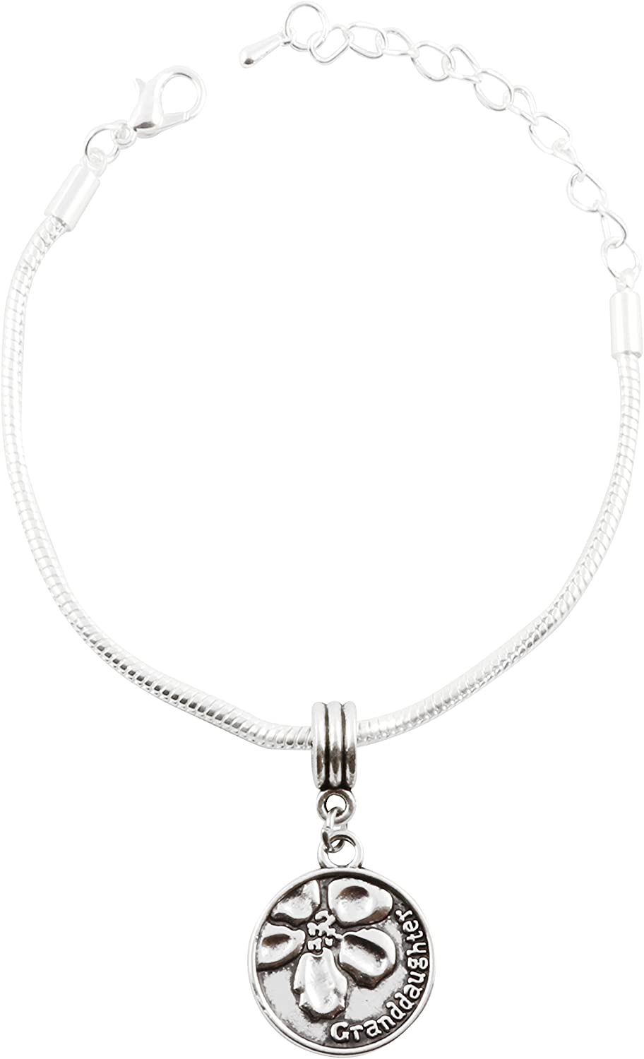 Emerald Park Jewelry Grand Daughter Snake Chain Charm Bracelet