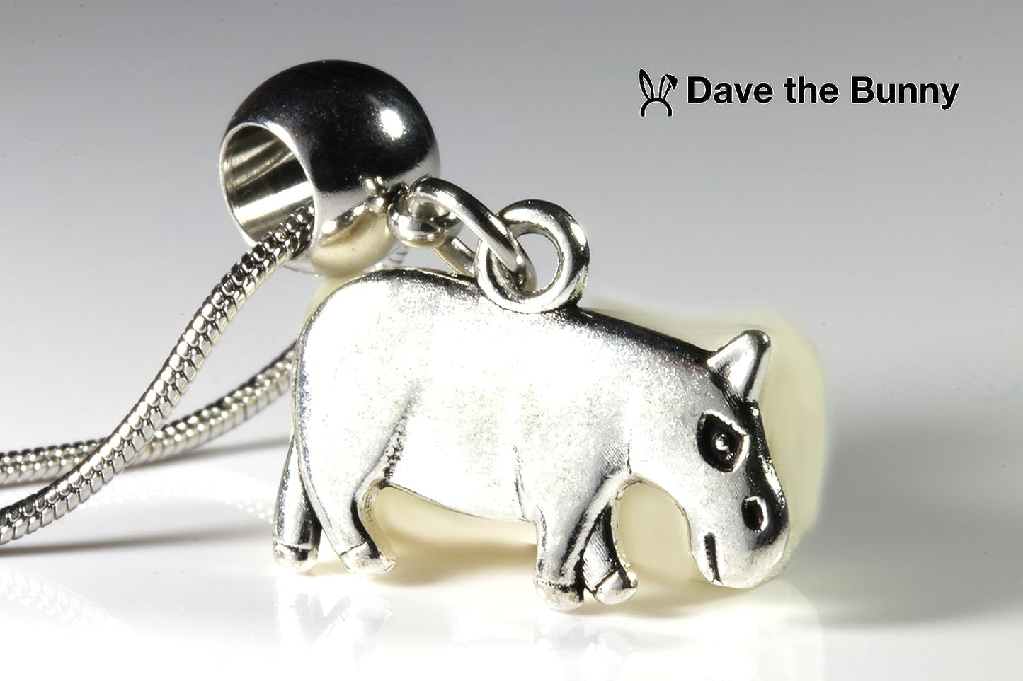 Dave The Bunny Hippo Necklace for Women and Men - A Great Animal Necklace for women and Men