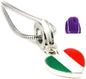 Italian Gifts | Italian Flag Necklace with an Italy Charm on a Snake Chain Italian Necklace a Great Italian Good Luck Charm or Italian Fashion for Women and Men makes Great Italy Party Favors or Gifts