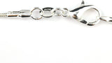 Crochet Queen (on heart and with Crown) Charm Snake Chain Necklace