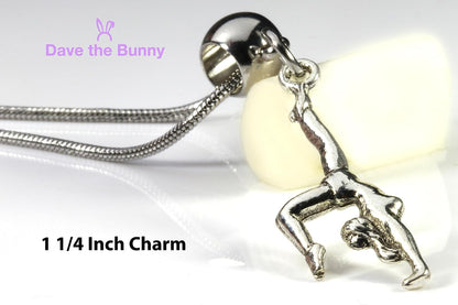 Gymnastics Necklace - Gymnastics Gifts Bulk and Dancer Gifts for Dance Recital and Gymnastics Stuff or Ballet Gifts for Teens Makes great Gymnastic Accessories and Gymnastic Party Supplies