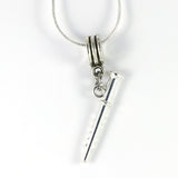 Flute Necklace | Pendant Jewelry Jewlry Gift for Men Women Decor Flutes Musician Teacher Student Orchestra Musical Wind Instrument fife