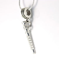 Flute Necklace | Pendant Jewelry Jewlry Gift for Men Women Decor Flutes Musician Teacher Student Orchestra Musical Wind Instrument fife