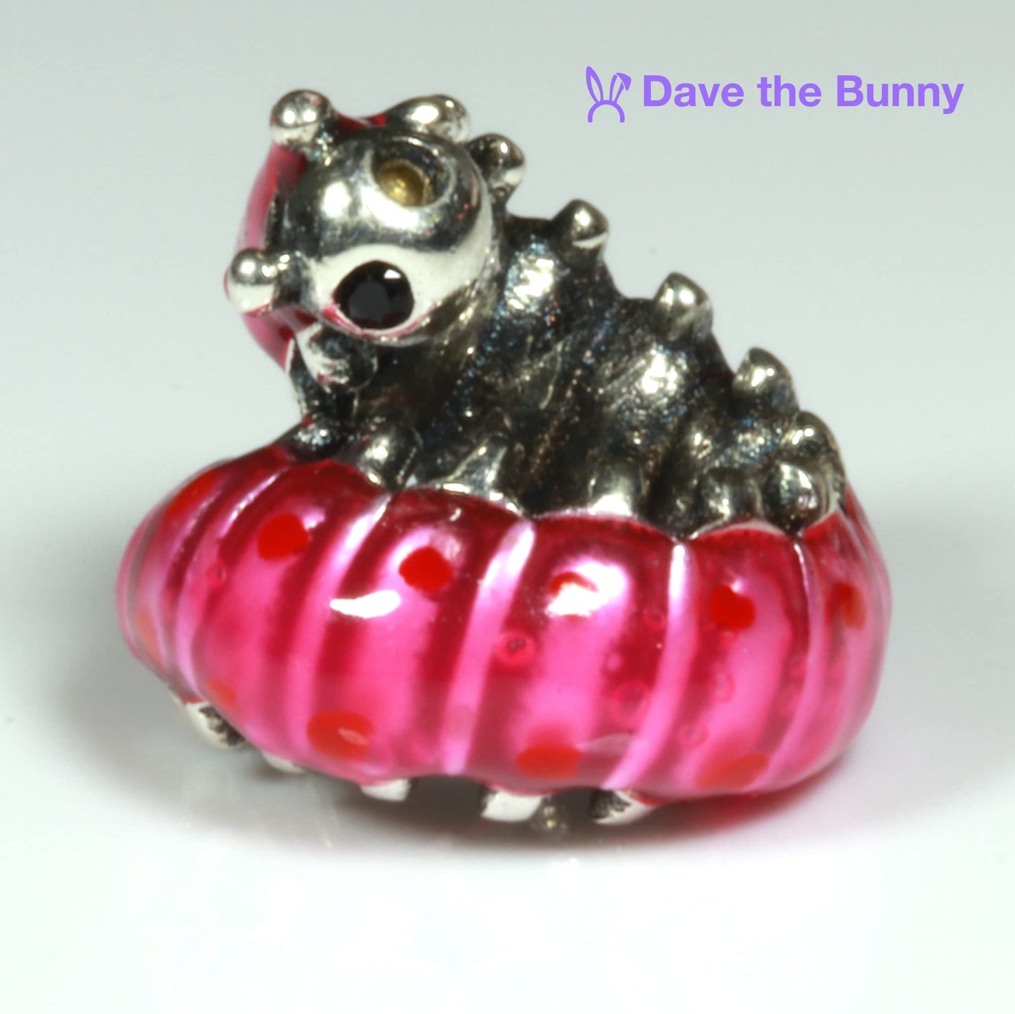 Caterpillar Charm - Compatible with Pandora Charm Clearance or Compatible with Cute Pandora Charms a Nice Insect Charm Goes with Butterfly Charms for Bracelets or Butterfly Necklaces and Pendants