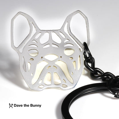 Dave The Bunny French Bulldog Keychain - Frenchie Gifts and French Bulldog Decor of Frenchie Dog