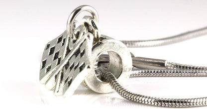Checkered Flag | Great Racing Gifts for Men and Women Checkered Flag Charm Necklace Pendant of Race Flags Formula 1 Racing or Car Racing Gifts or Motocross Jewelry for Women or Racing Stuff for Fans