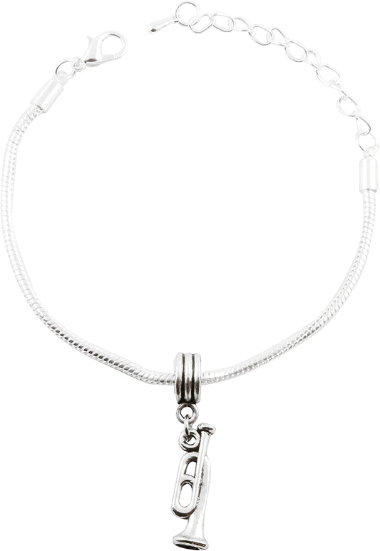Emerald Park Jewelry Bugle Music Instrument Snake Chain Charm Bracelet