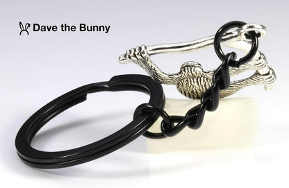 Dave The Bunny Monkey Keychain - Monkey Gifts for Women and Men a Great Animal Keychain