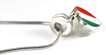 Italian Gifts | Italian Flag Necklace with an Italy Charm on a Snake Chain Italian Necklace a Great Italian Good Luck Charm or Italian Fashion for Women and Men makes Great Italy Party Favors or Gifts