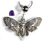 Dave The Bunny Gothic Jewelry for Men - Death Head Moth Necklace or Silver Butterfly Necklace for Women