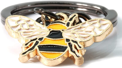Bumble Bee Keychain | Bee Keychain with Black 1 Inch Ring with a Bumble Bee Charm Great for Women or Men or Anyone that Loves Bumblebee Accessories and Bee Keychains that are Cute Keychains for Women