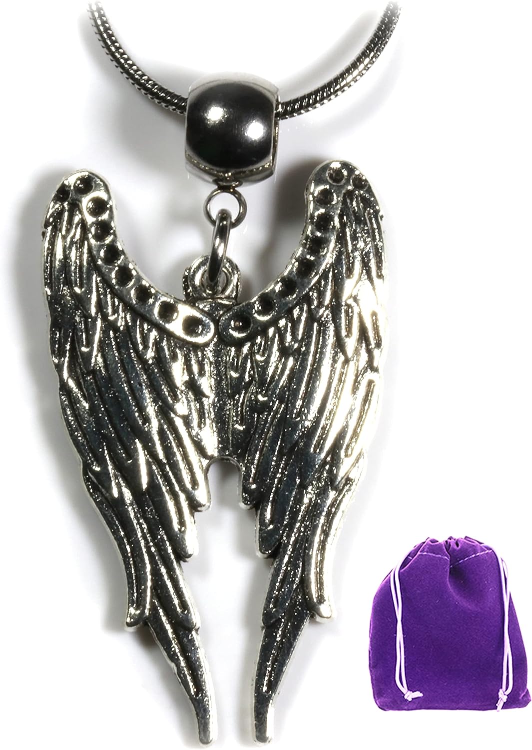 Angel Wing Necklace for Women and Men - A Guardian Angel Necklace for Women or Memorial Necklace and Angel Wing Jewelry for Women and Angel Wing Pendant Necklace for Men and In Memory Necklace