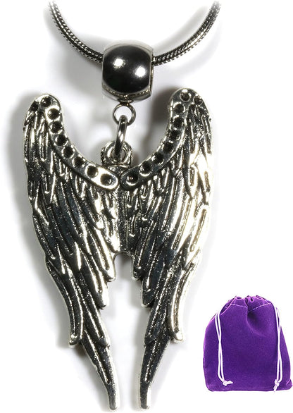Angel Wing Necklace for Women and Men - A Guardian Angel Necklace for Women or Memorial Necklace and Angel Wing Jewelry for Women and Angel Wing Pendant Necklace for Men and In Memory Necklace