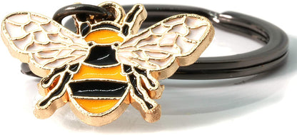 Bumble Bee Keychain | Bee Keychain with Black 1 Inch Ring with a Bumble Bee Charm Great for Women or Men or Anyone that Loves Bumblebee Accessories and Bee Keychains that are Cute Keychains for Women