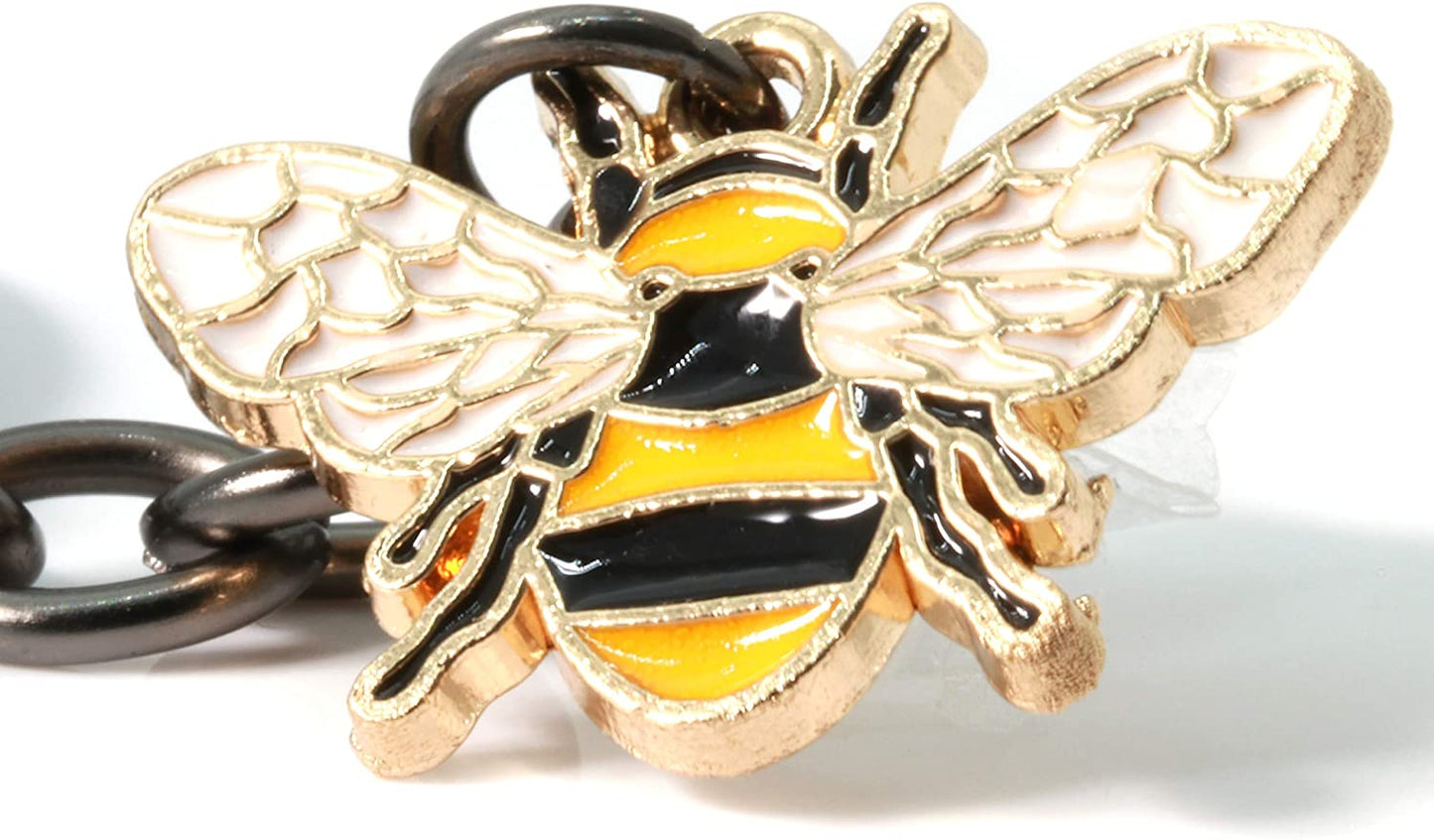 Bumble Bee Keychain | Bee Keychain with Black 1 Inch Ring with a Bumble Bee Charm Great for Women or Men or Anyone that Loves Bumblebee Accessories and Bee Keychains that are Cute Keychains for Women