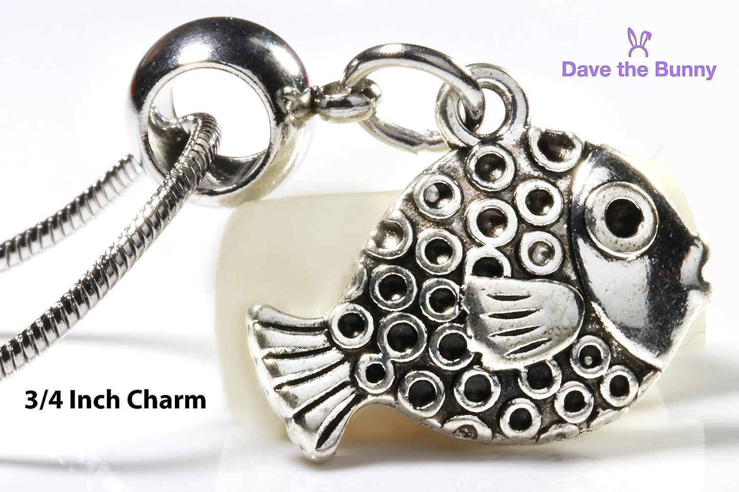 Dave The Bunny Parrot Fish Necklace - Fish Pendant or Fish Jewelry for Women with a Beautiful Parrot Fish Charm