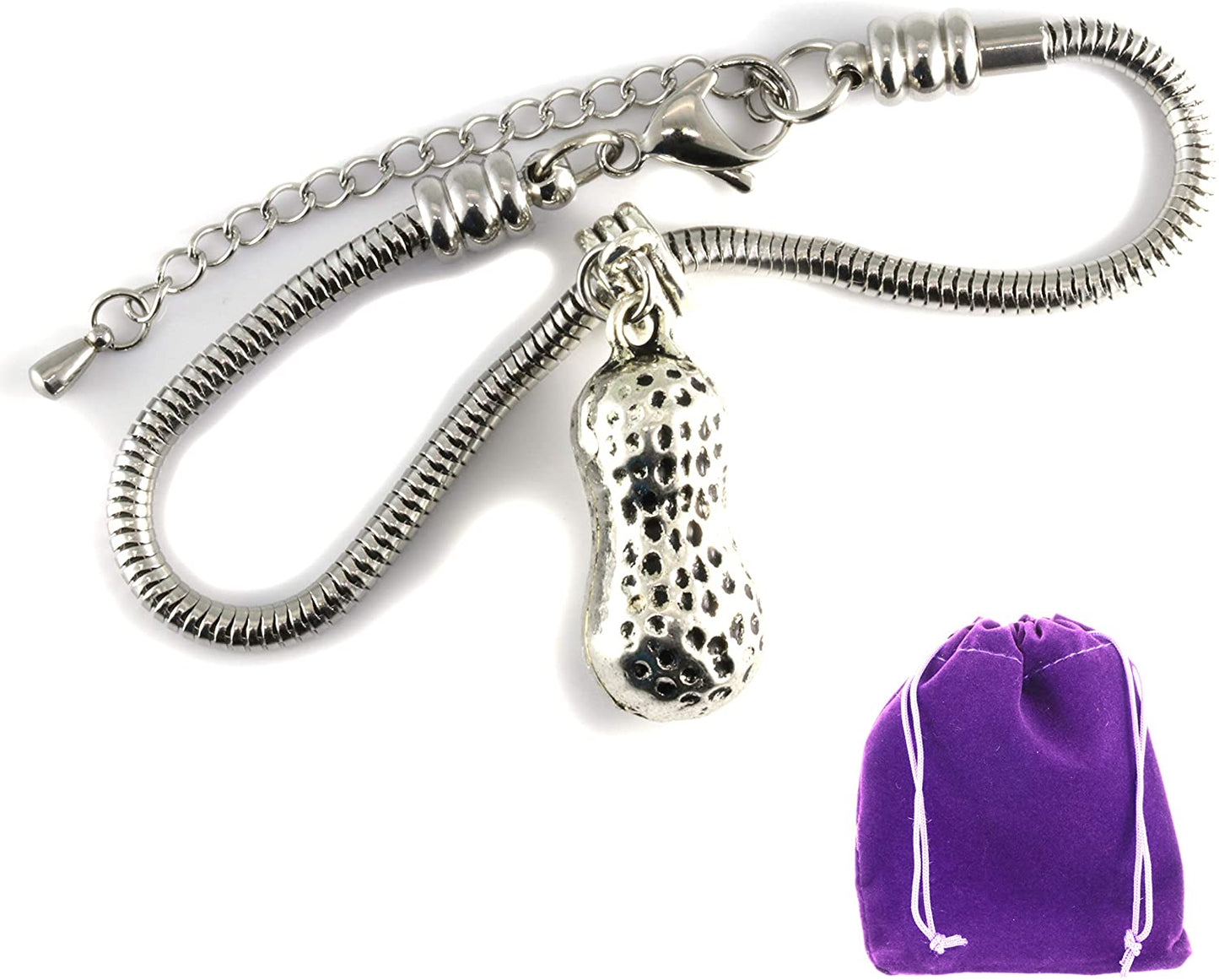 Peanut Bracelet | Snake Chain Charm Bracelet