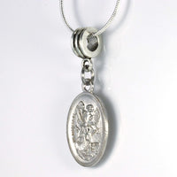 St Michael Necklace for Men | A Saint Michael Necklace for Men or Women on a 22 inch Stainless Steel Snake Chain Necklace A Great Saint Michael Pendant with Archangel Michael Protection of St Michael