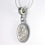 St Michael Necklace for Men | A Saint Michael Necklace for Men or Women on a 22 inch Stainless Steel Snake Chain Necklace A Great Saint Michael Pendant with Archangel Michael Protection of St Michael