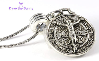 San Benito Medalla a Great Saint Benedict Medal Necklace or Cross Necklace for Men as a Protection Necklace for Protection from Evil Medallion Necklace Cross Chain Mens Cross Necklace of San Benito