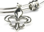 Fleur de Lis Bracelet | Fleur de Lis Jewelry Bangle Stainless Steel Hypoallergenic Fleurdelis Jewelry for Women and Men Unusual Jewelry for Women and Men with one of The Nicest Fleur de Lis Charms