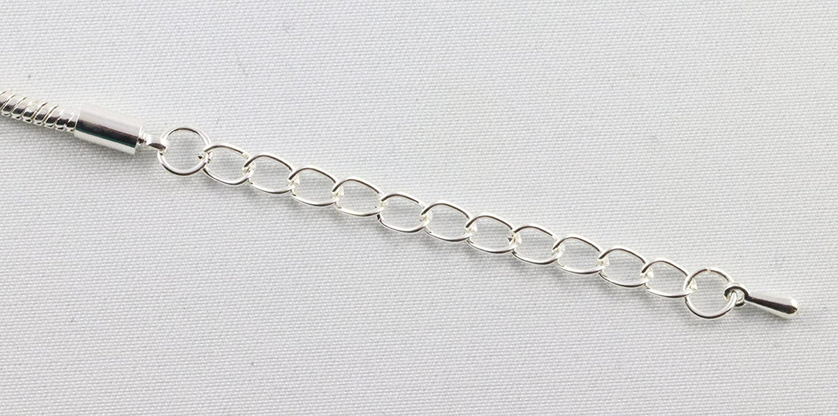 Neck Tie Charm Bracelet with Stainless Steel Snake Chain