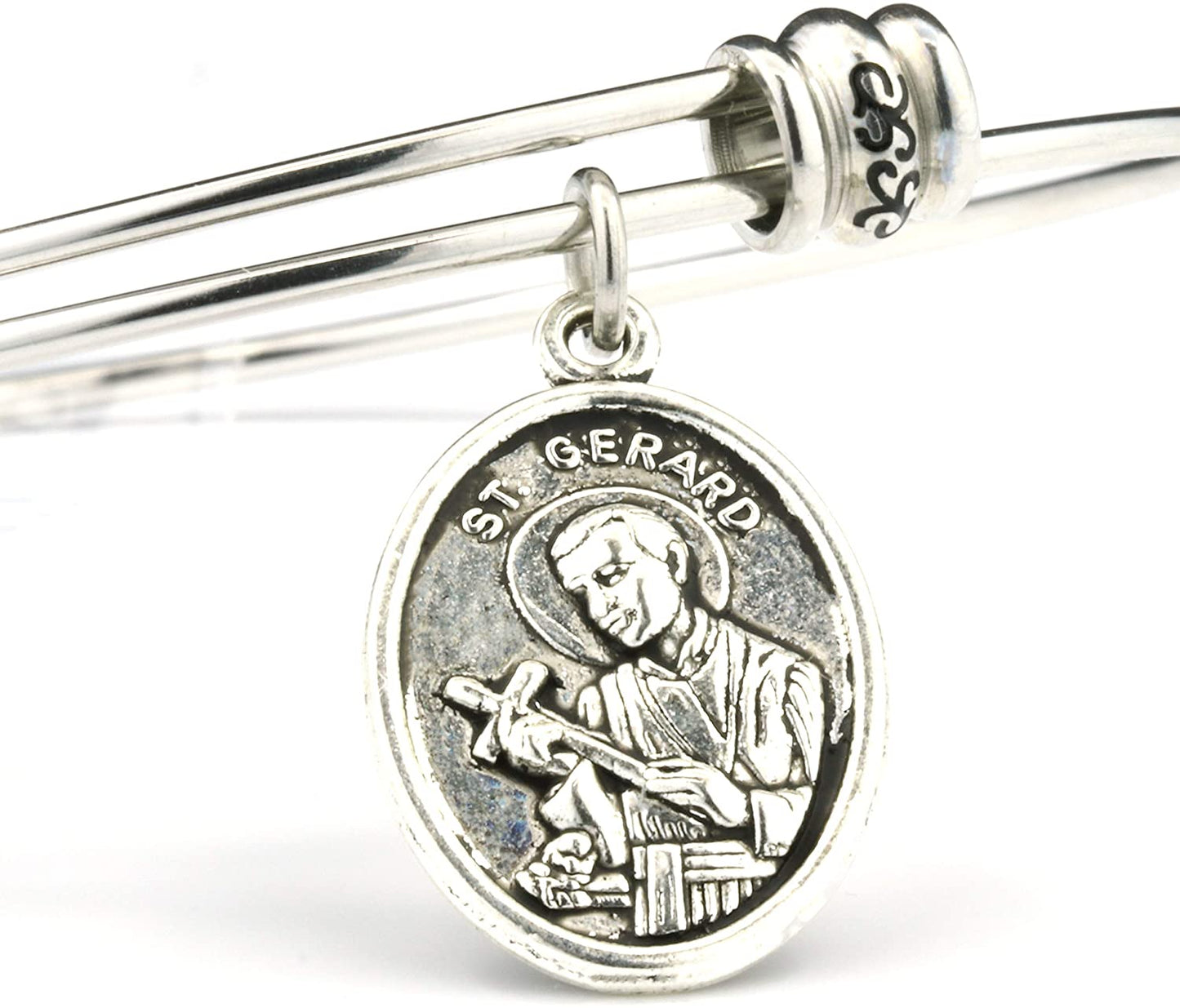 St Gerard Bracelet | A St Gerard Medal for Pregnancy Bracelet Bangle or A Saint Gerard Medal Patron Saint of Fertility Great to Accompany Fertility Tea and Fertility Supplements for Women and Men