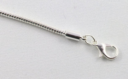 Neck Tie Charm Bracelet with Stainless Steel Snake Chain
