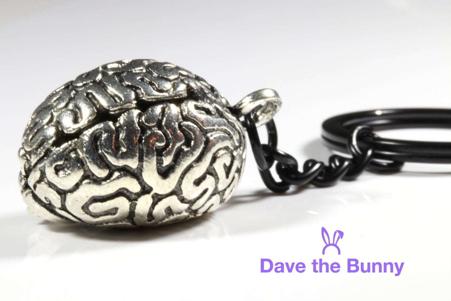 Brain Keychain - Brain Gifts or Horror Gifts and Neurology Gifts and Scary Gifts for Horror Fans and Gifts for Psychologists makes great Horror Movie Merchandise Horror Movie Gifts Novelty Keychains
