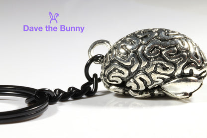Brain Keychain - Brain Gifts or Horror Gifts and Neurology Gifts and Scary Gifts for Horror Fans and Gifts for Psychologists makes great Horror Movie Merchandise Horror Movie Gifts Novelty Keychains