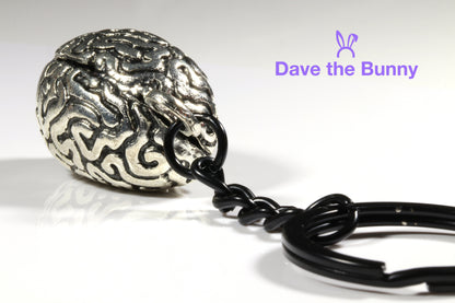 Brain Keychain - Brain Gifts or Horror Gifts and Neurology Gifts and Scary Gifts for Horror Fans and Gifts for Psychologists makes great Horror Movie Merchandise Horror Movie Gifts Novelty Keychains