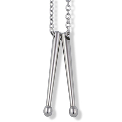 Drumstick Necklace for Men | Drummer Gifts Women Stainless Steel Pendant Necklace Charm Jewelry